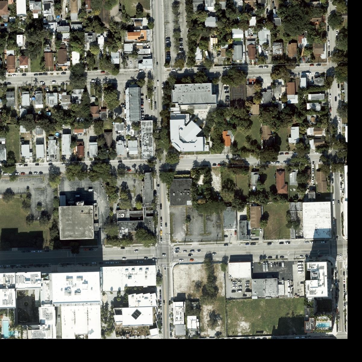 Satellite view of the Wynwood site between NW 29th and NW 30th Street at NW 2nd Avenue