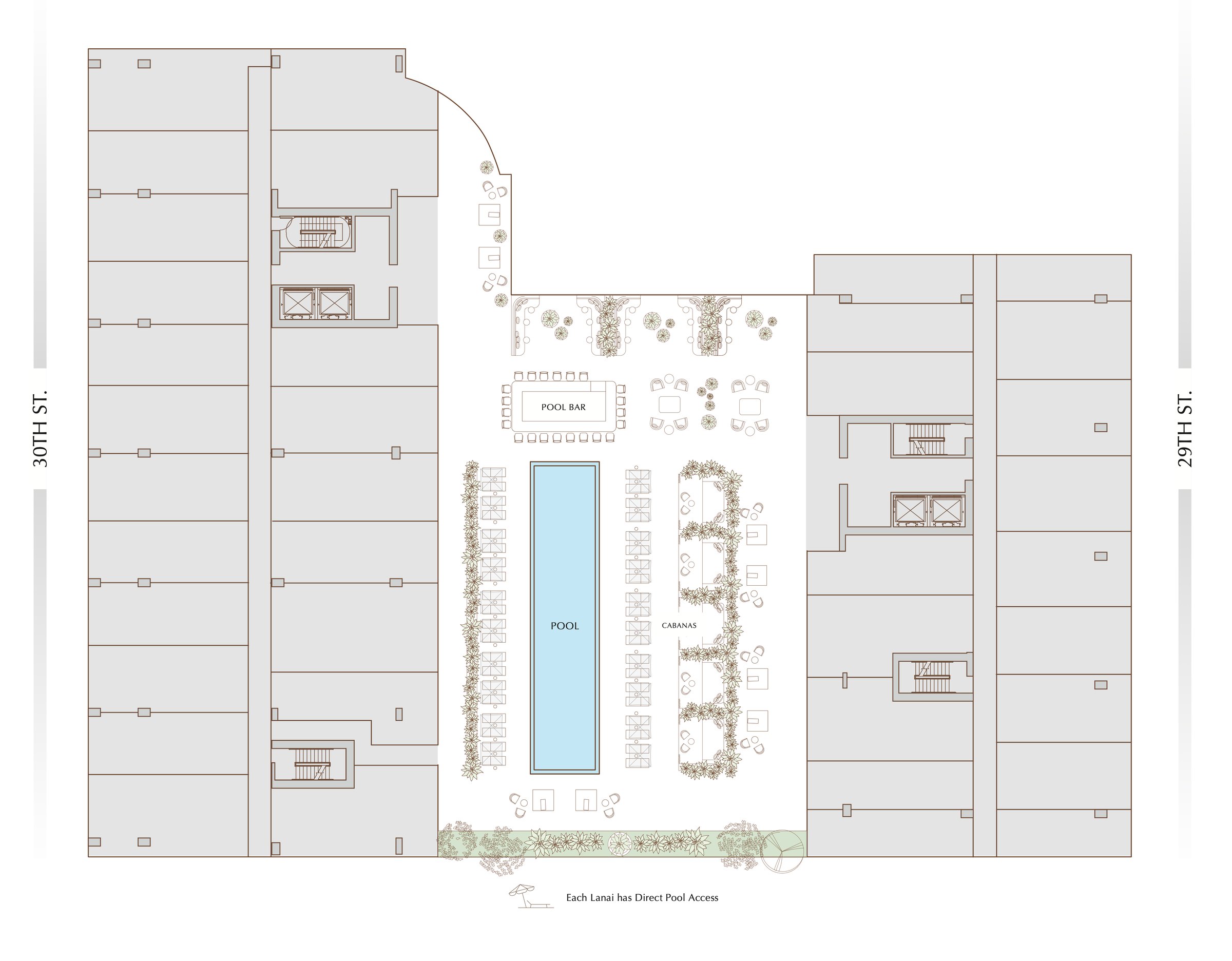 Level 4 pool deck plan